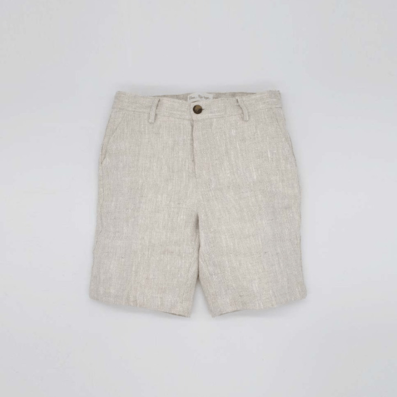 RUSTIC LINEN SHORTS BEIGE