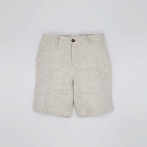 Rustic Linen Shorts Beige