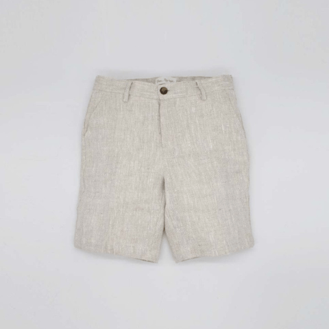 Rustic Linen Shorts Beige