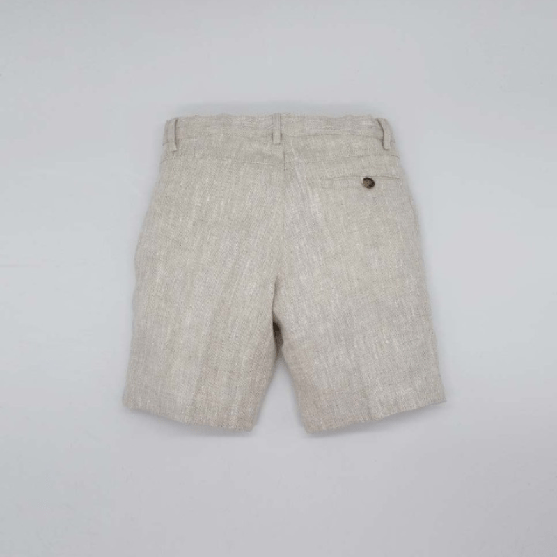 Rustic Linen Shorts Beige