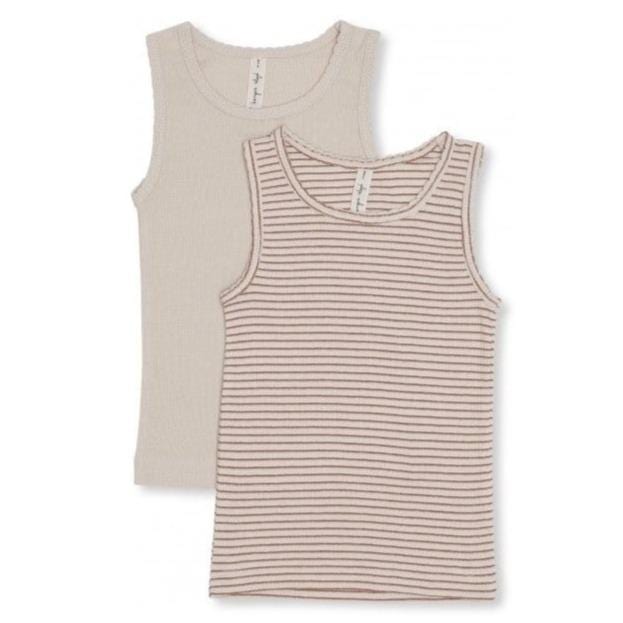 Saya 2 Pack Tank - Girl - Beige / Toffee