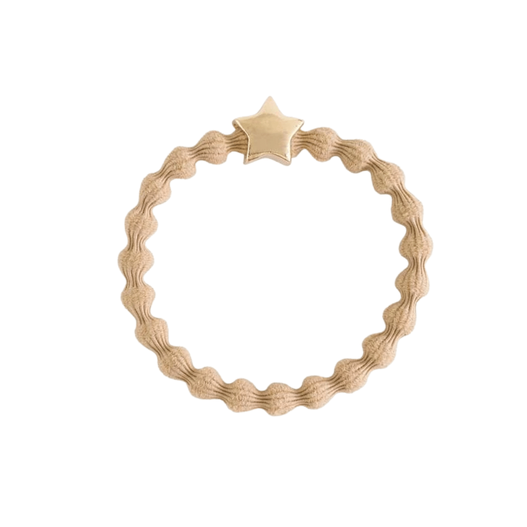 Star Hair Tie - Gold Beige