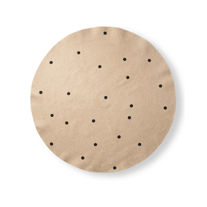 Jute Carpet Black Dots Small