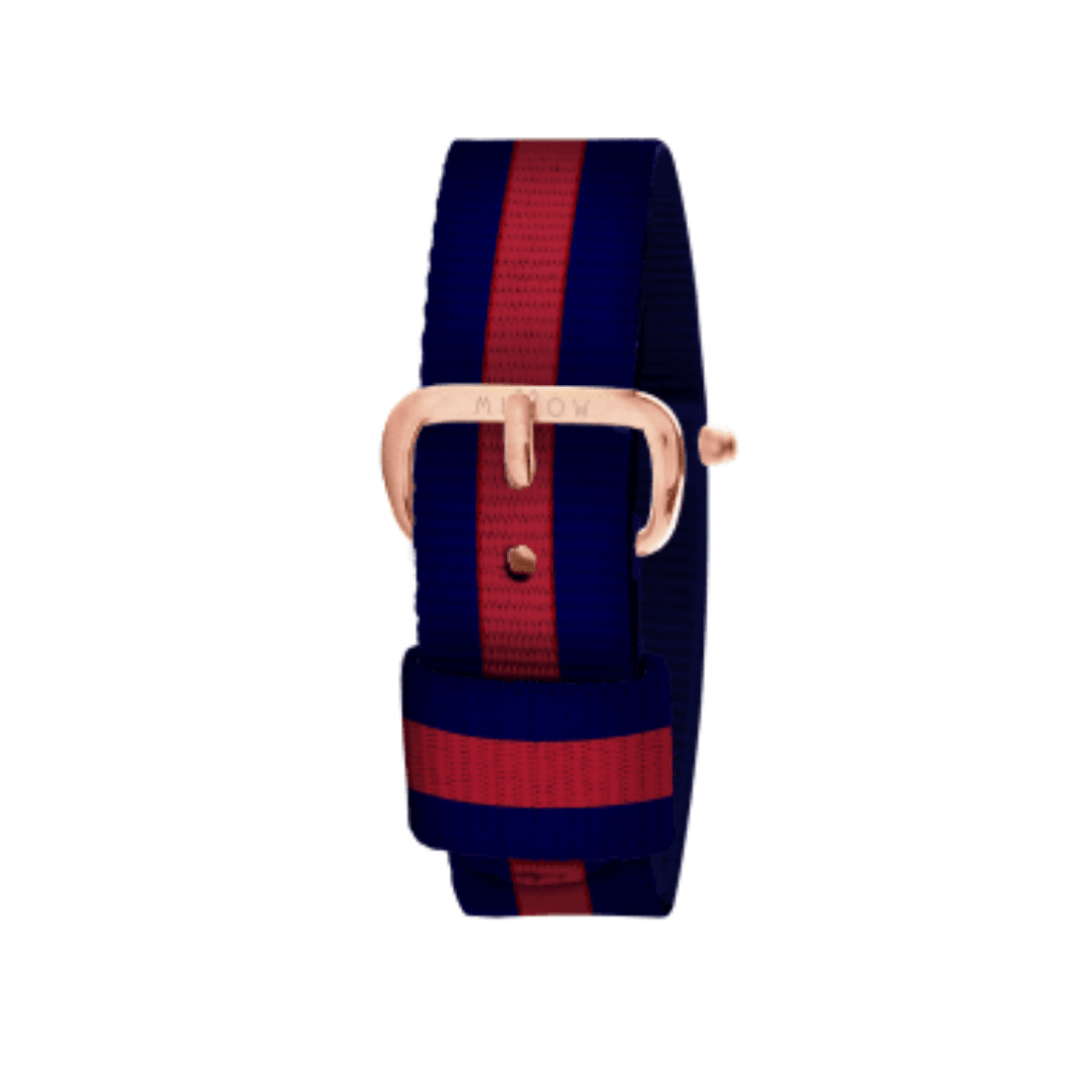 Red Stripe Strap Rose Gold Buckle