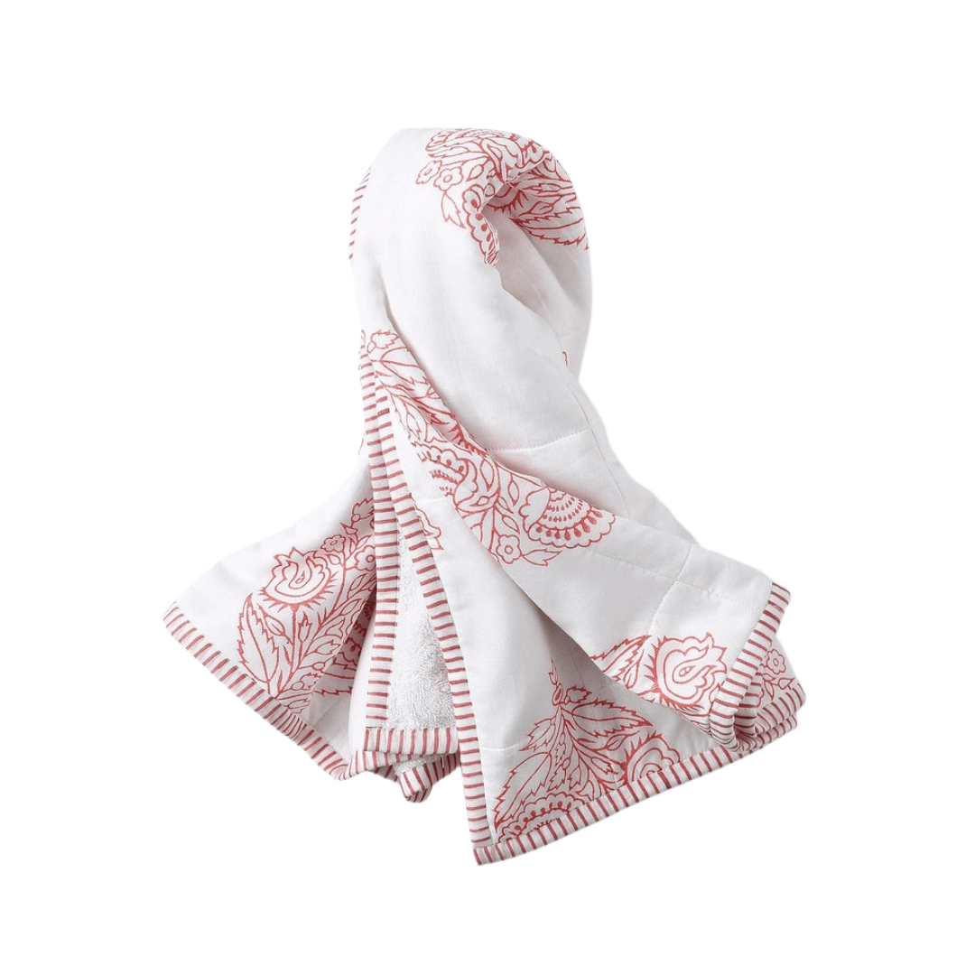 Block-Printed Cotton Towel