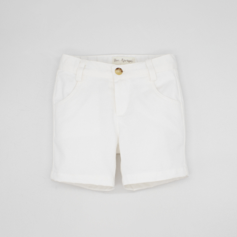 White Twill Shorts