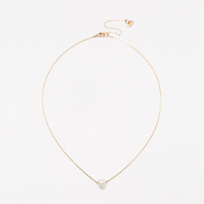 Delicate Pearl Necklace - Gold - Bimbo Concept