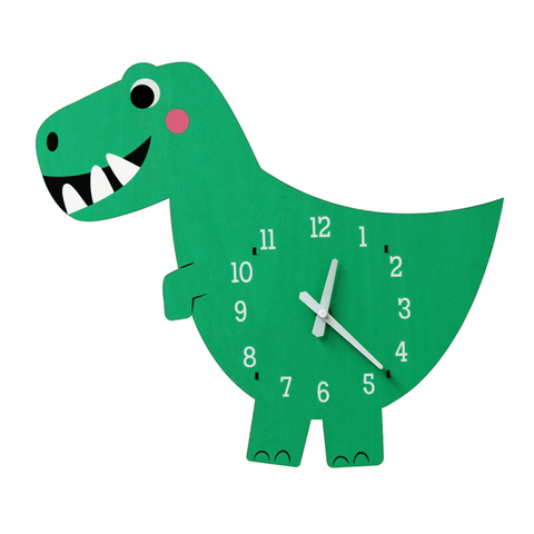 Dex The Dinosaur Wooden Wall Clock