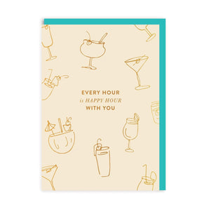 Every Hour Is Happy Hour Greeting Card - Bimbo Concept