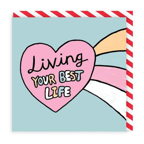 Living Your Best Life Square Greeting Card
