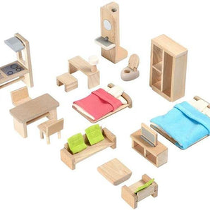 Green Dollhouse with Furniture - Bimbo Concept