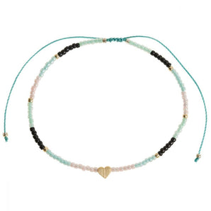Heart Bead Macrame Bracelet - Bimbo Concept