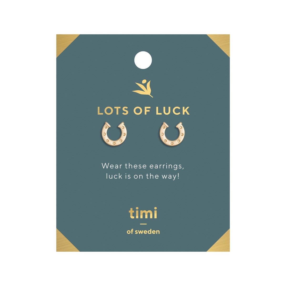 Lots of Luck Horse Shoe Earrings - Gold