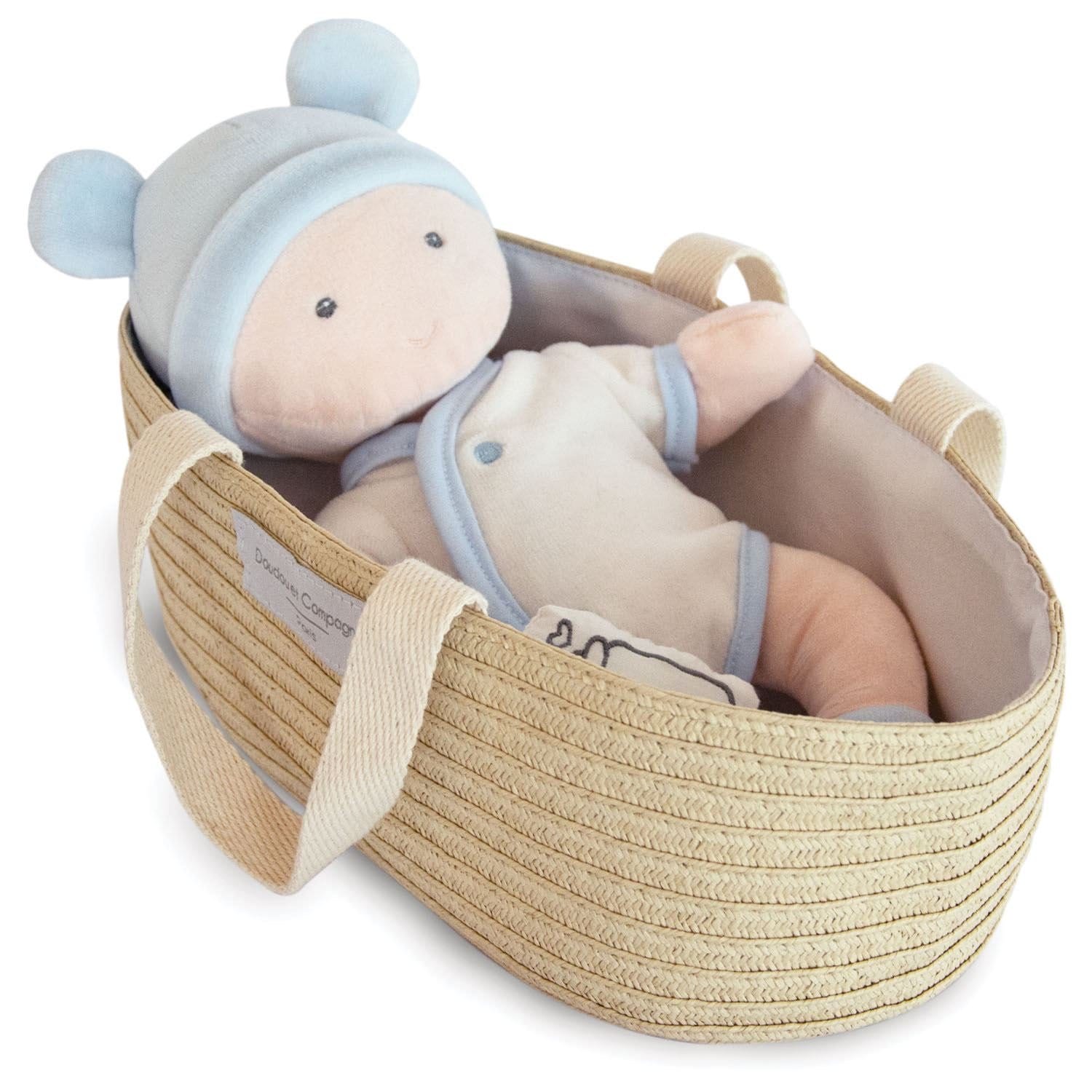 Little Baby with Basket - Blue 28cm