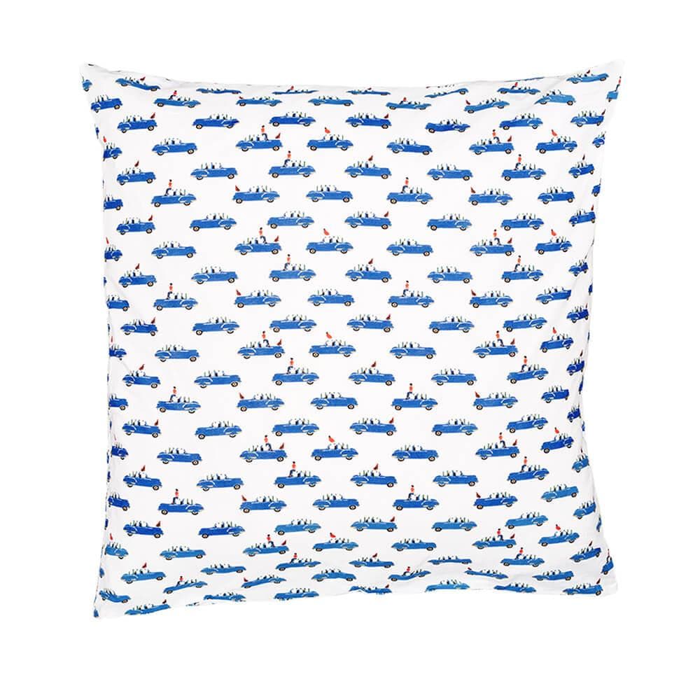 Duvet Cover and Pillow Case Set - Blue Car