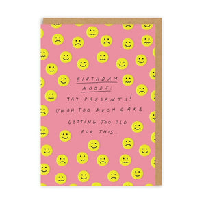 Birthday Moods Greeting Card 