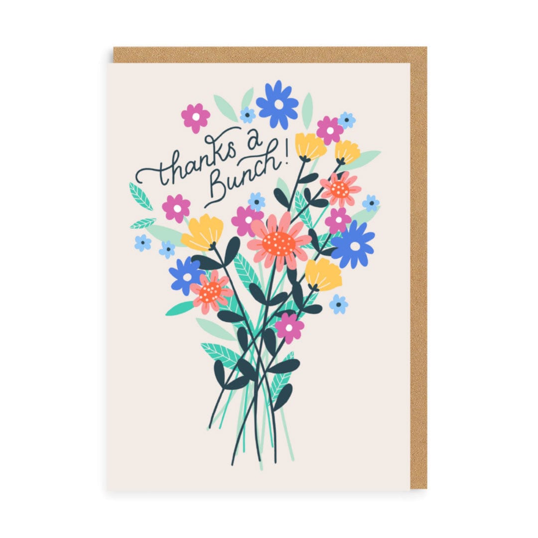 Thanks A Bunch Flowers Greeting Card