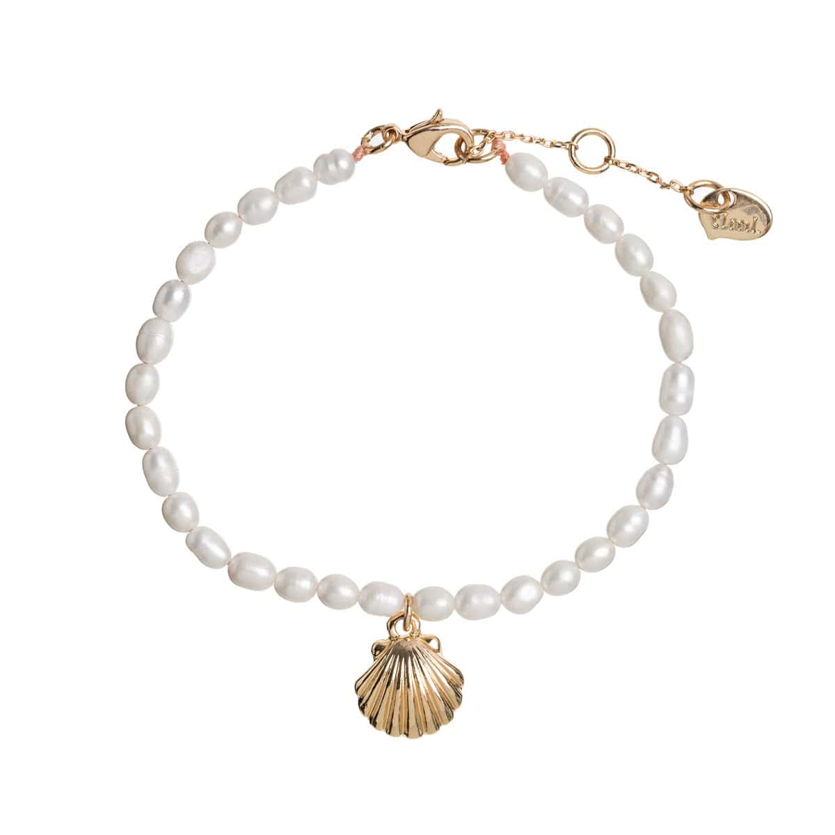 Mermaid Shell and Beads Bracelet - Gold