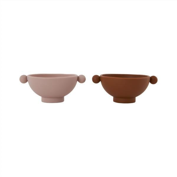 Tiny Inka Bowl - Caramel / Rose - Pack of 2