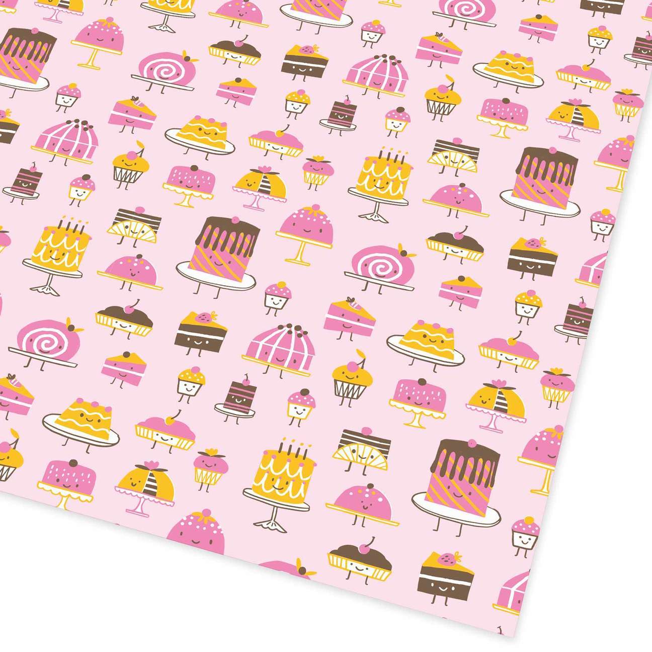 Birthday Cakes Flat Gift Wrap