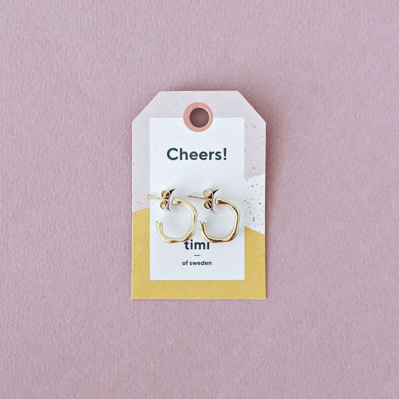 Small Hoops Earring with One Pearl