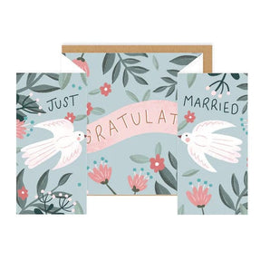 Just Married Concertina Greeting Card - Bimbo Concept