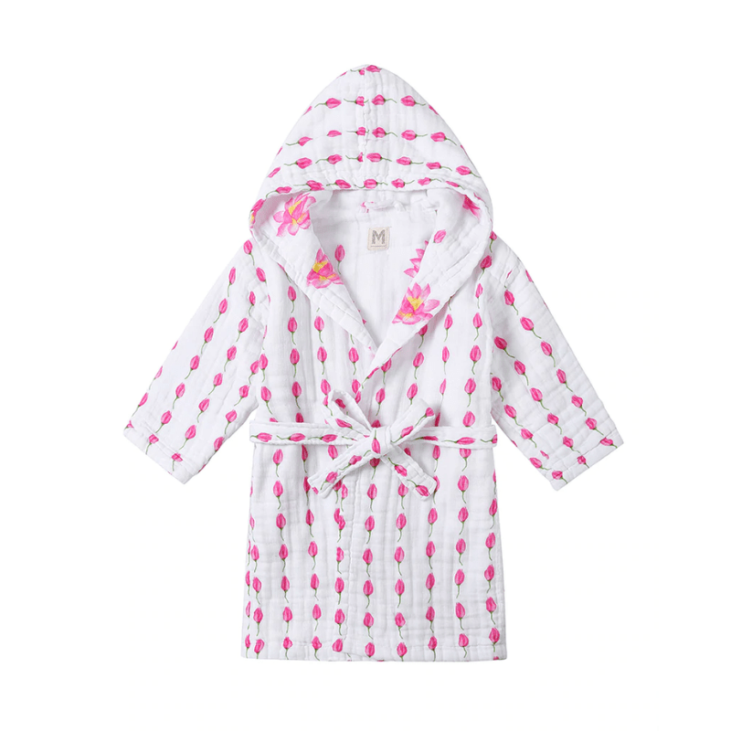 Kids Hooded Muslin Robe