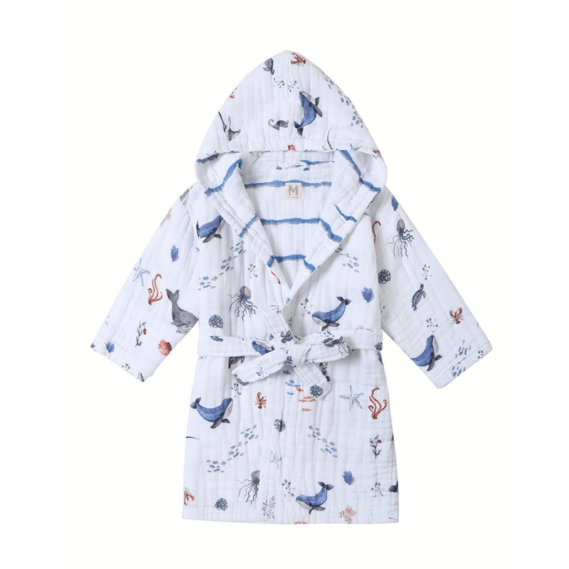 Kids Hooded Muslin Robe