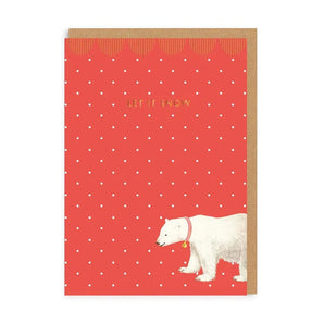 Let It Snow Polar Bear Greeting Card - Bimbo Concept