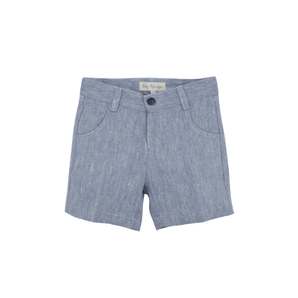 Linen Rustic Navy Shorts - Bimbo Concept