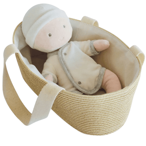 Little Baby with Basket - Grey 28cm - Bimbo Concept