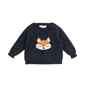 Merino Wool Knitted Sweater Grey Fox - Bimbo Concept