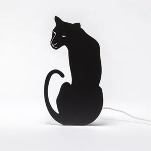 Panther - Decoupage Lamp Black - Bimbo Concept