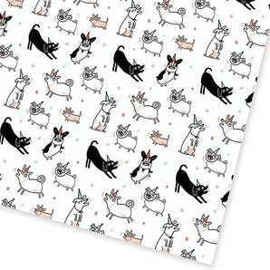 Party Dog Flat Gift Wrap - Bimbo Concept