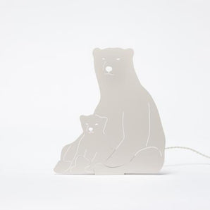 Polar Bears - Decoupage Lamp Ivory - Bimbo Concept