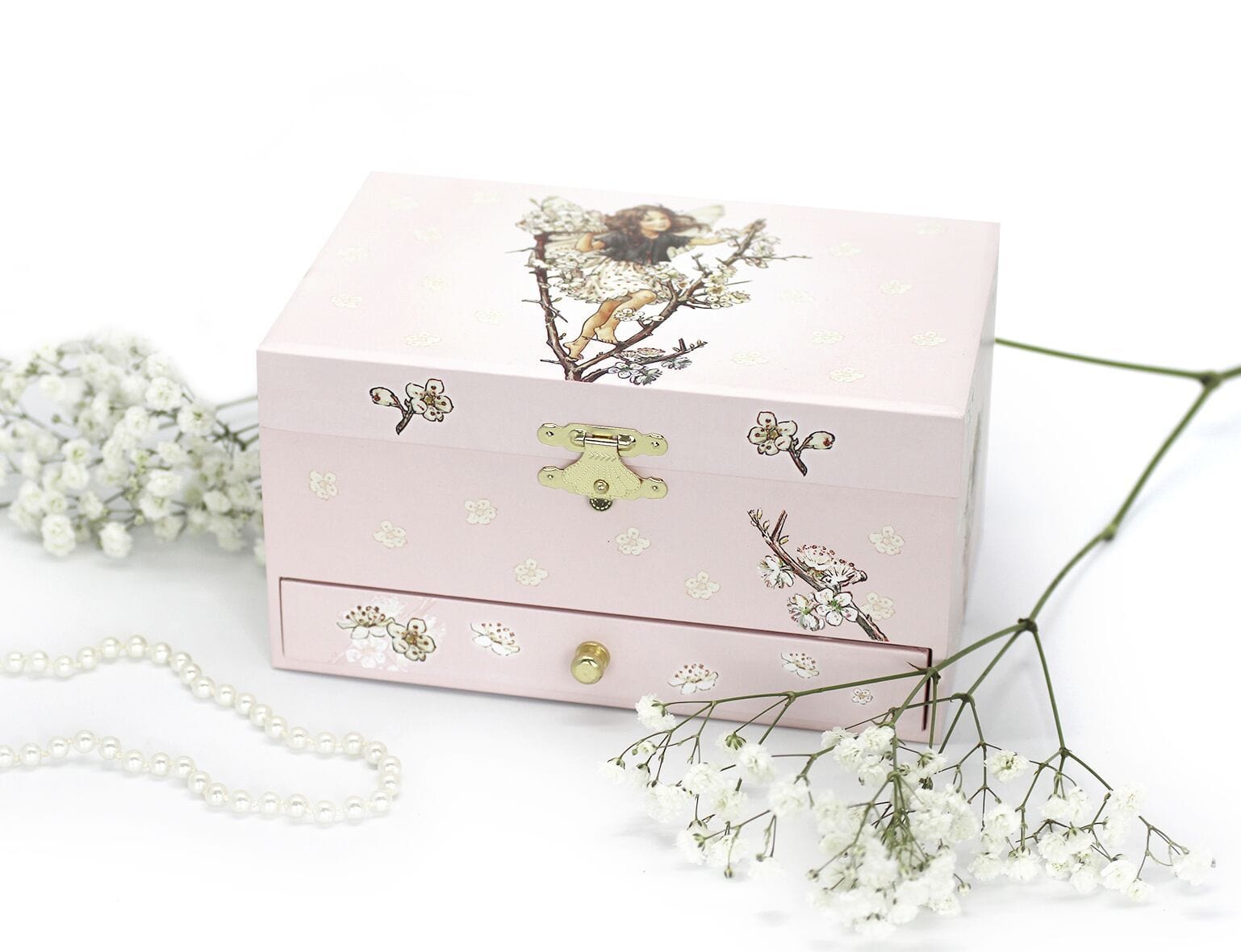 Fairy Cherry Musical Jewelry Box- Flower Fairies -Glow in dark