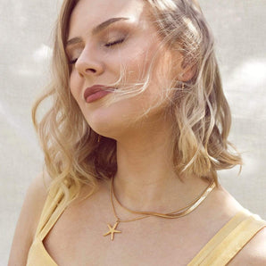 Starfish Necklace - Gold - Bimbo Concept