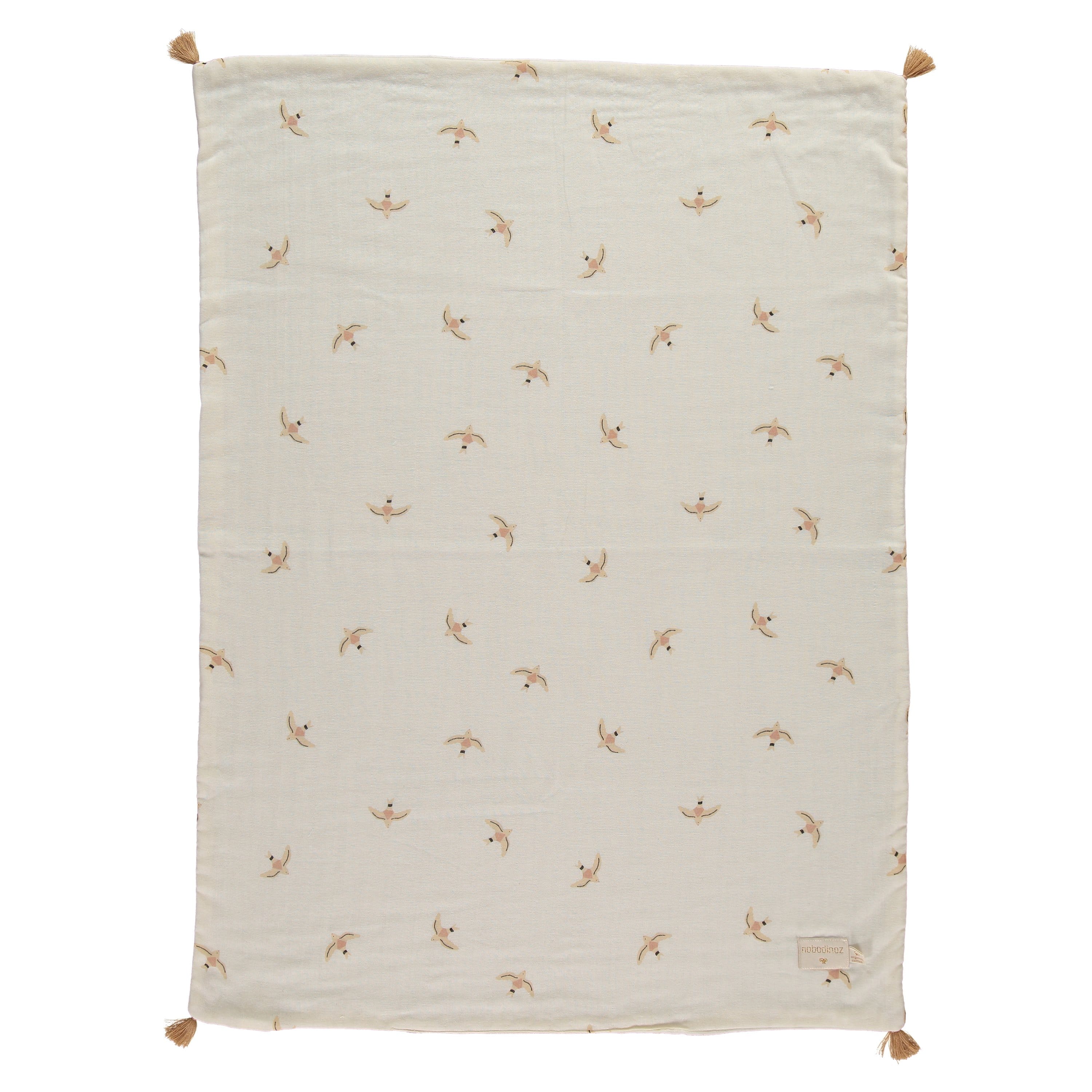 Treasure Summer Blanket - Nude Haiku Bird Natural