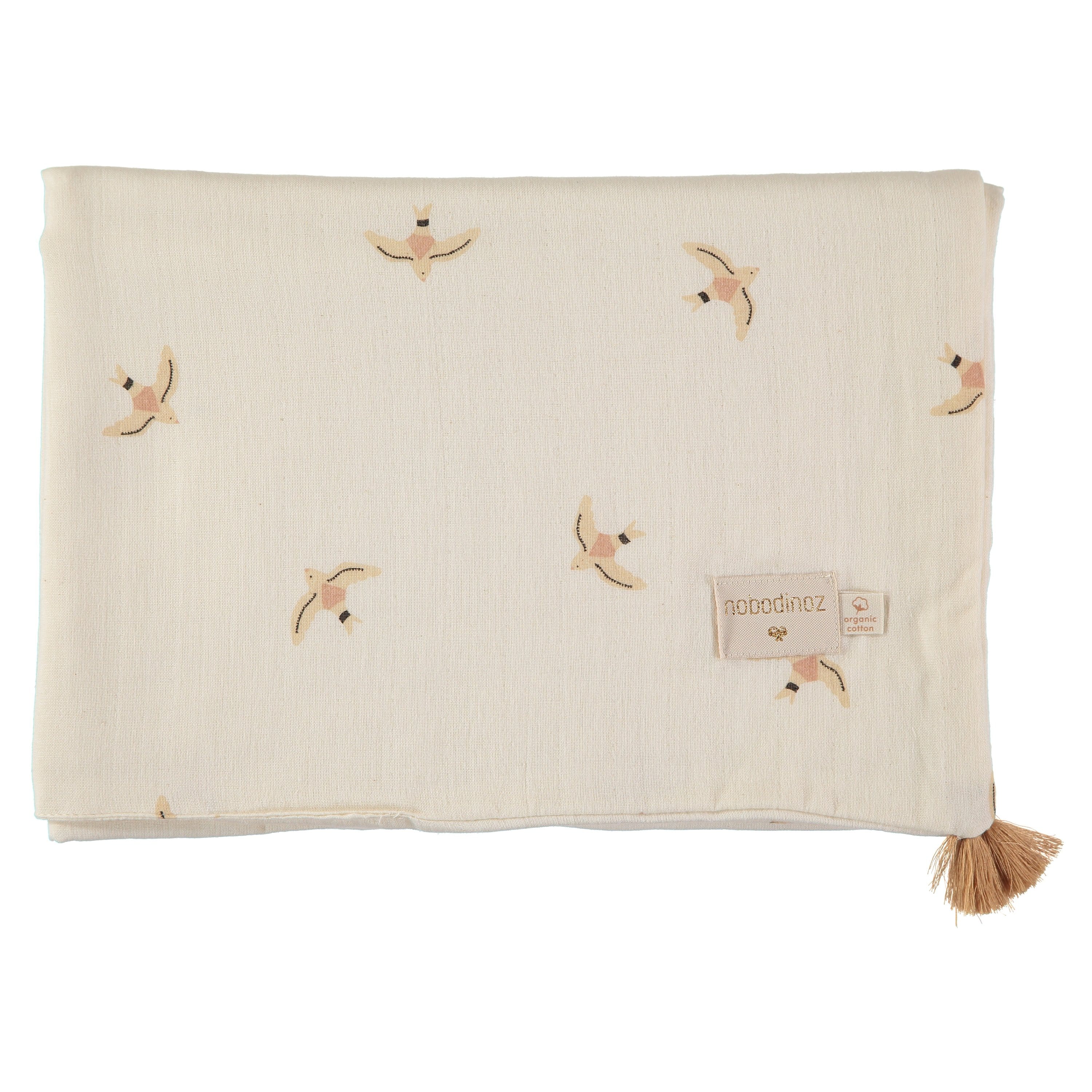 Treasure Summer Blanket - Nude Haiku Bird Natural