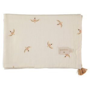 Treasure Summer Blanket - Nude Haiku Bird Natural - Bimbo Concept