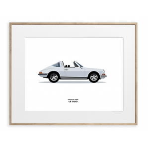 LE DUO VOITURE PORSCHE 911 TARGA BLANCHE