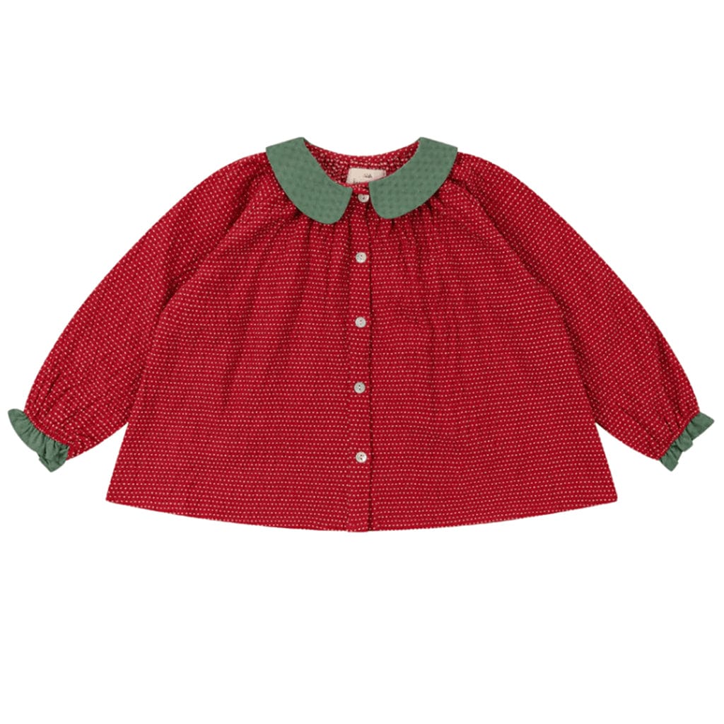 Wavy Dot Collar Shirt