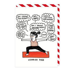 Worrier Pose Greeting Card - Bimbo Concept